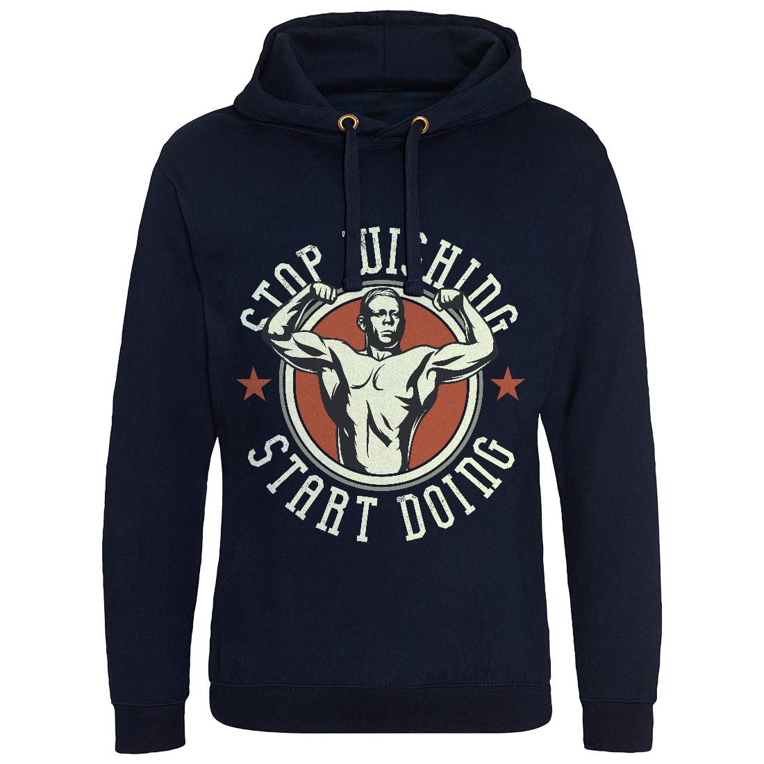 Stop Wishing Mens Hoodie Without Pocket Gym D985