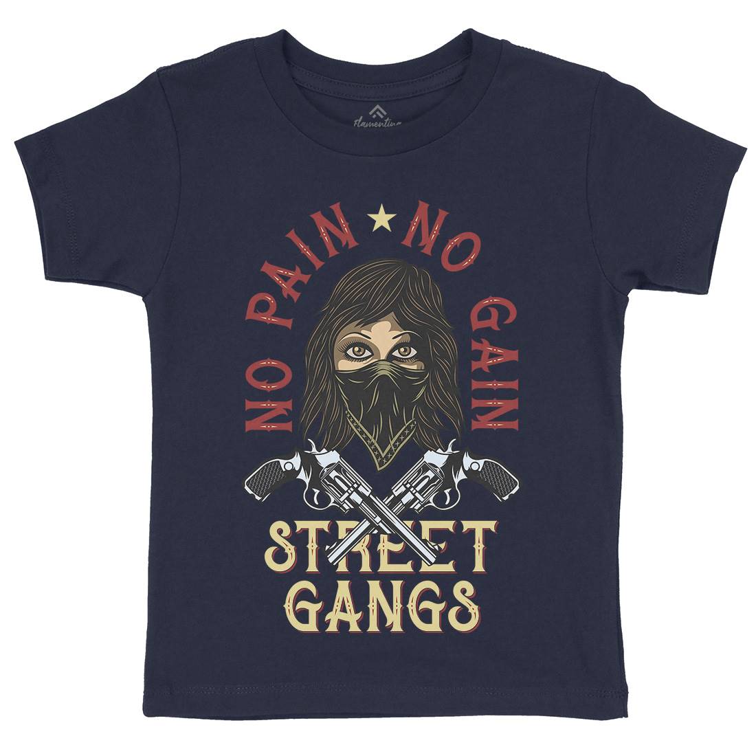 Street Gangs Kids Crew Neck T-Shirt Retro D986