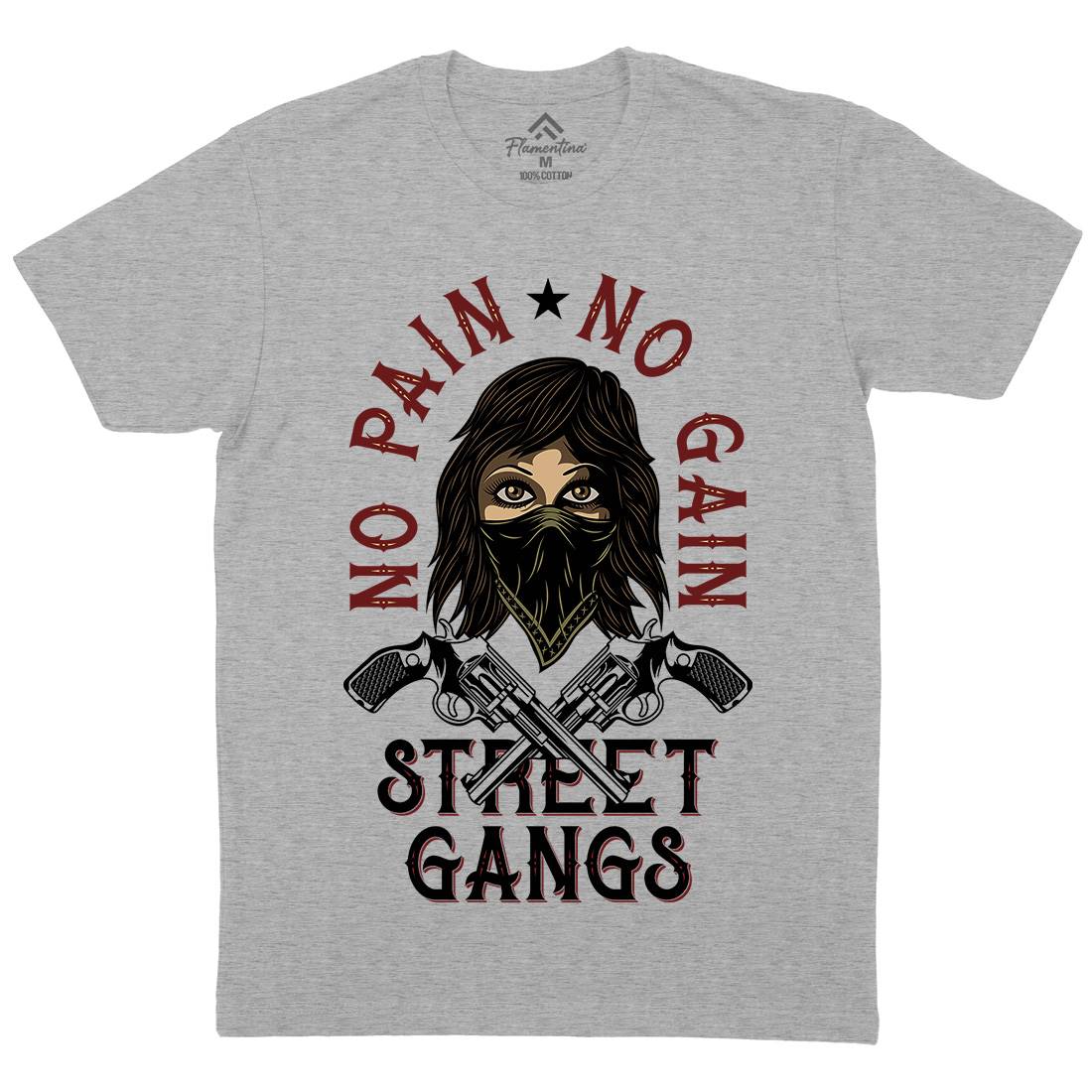 Street Gangs Mens Crew Neck T-Shirt Retro D986