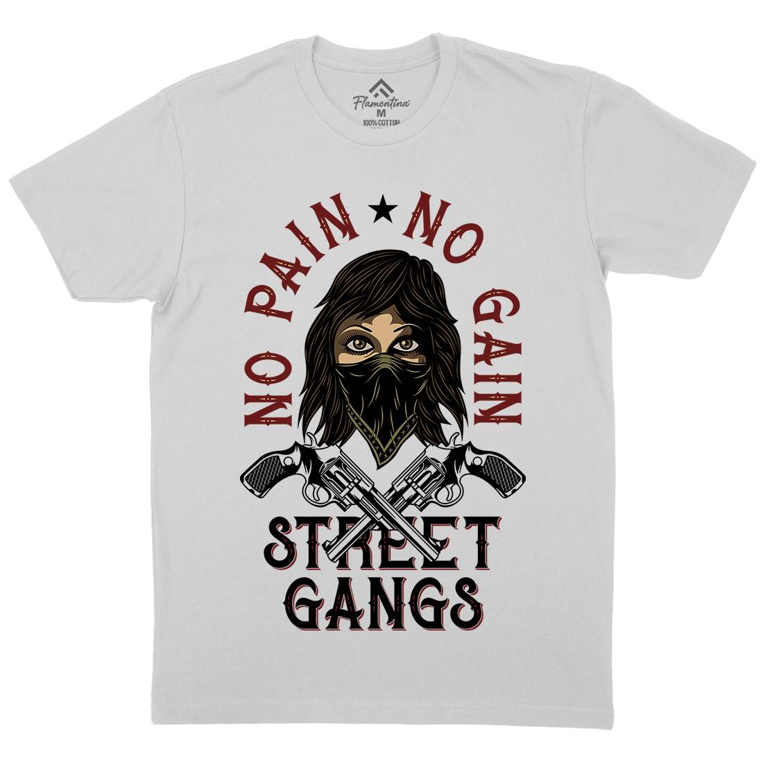 Street Gangs Mens Crew Neck T-Shirt Retro D986
