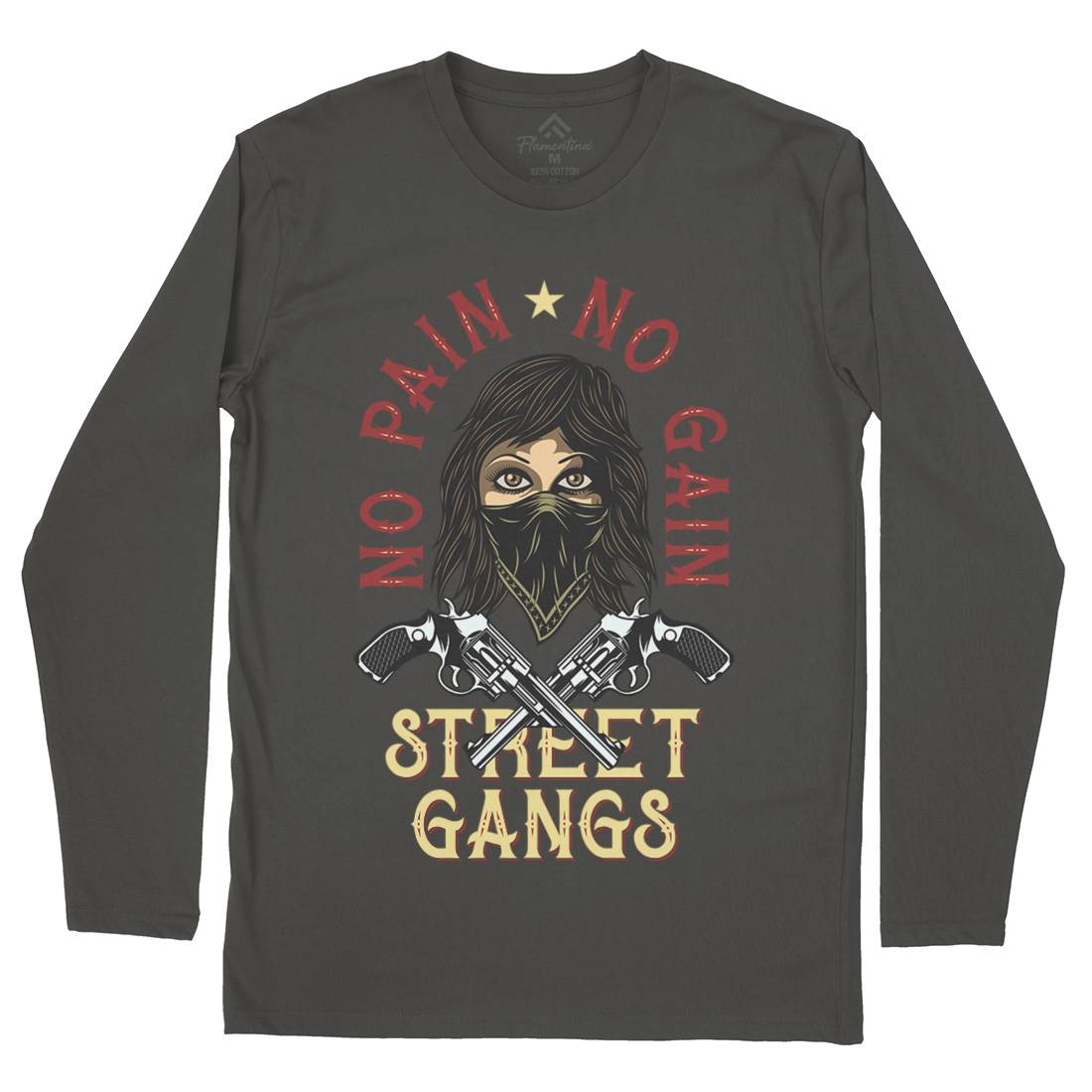 Street Gangs Mens Long Sleeve T-Shirt Retro D986