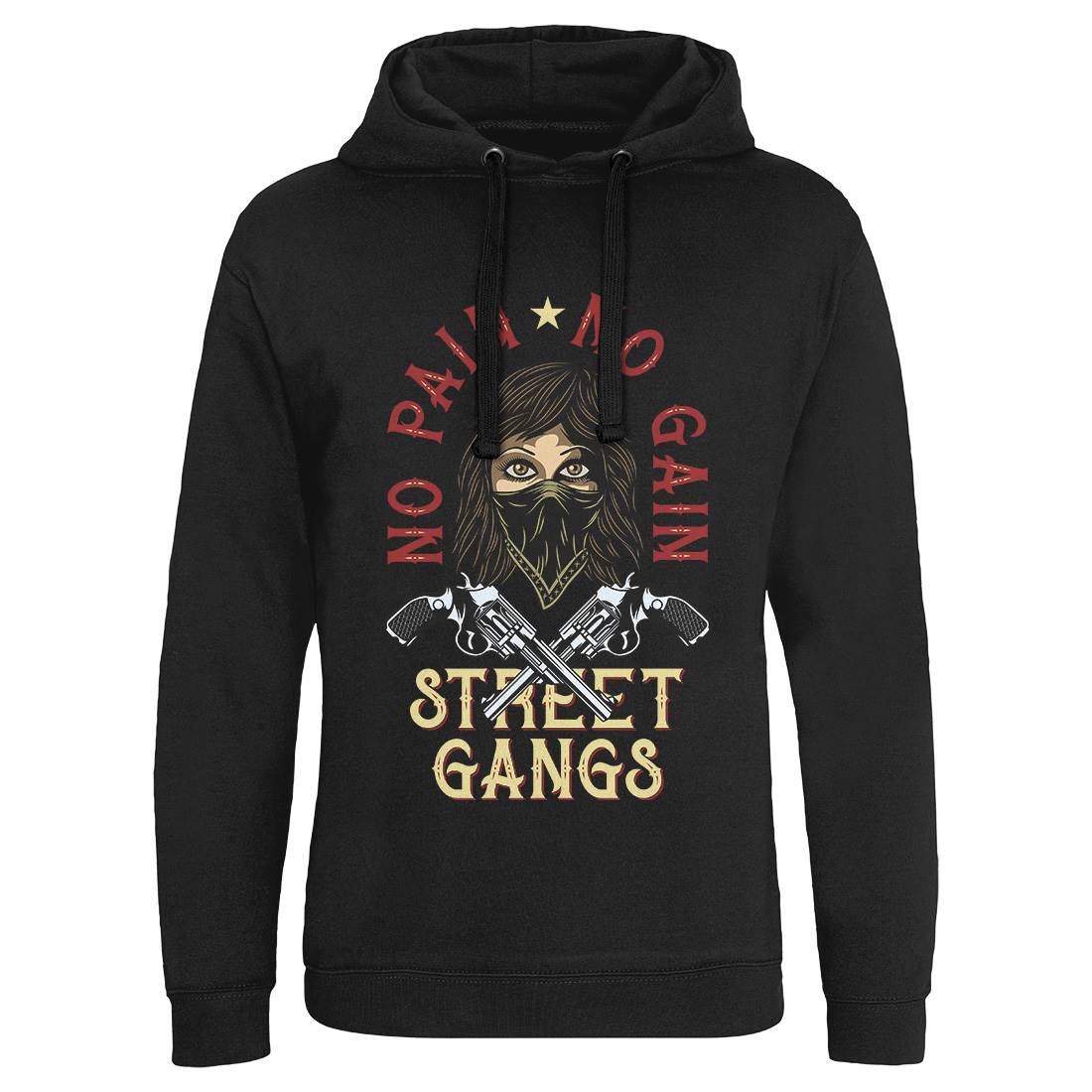 Street Gangs Mens Hoodie Without Pocket Retro D986