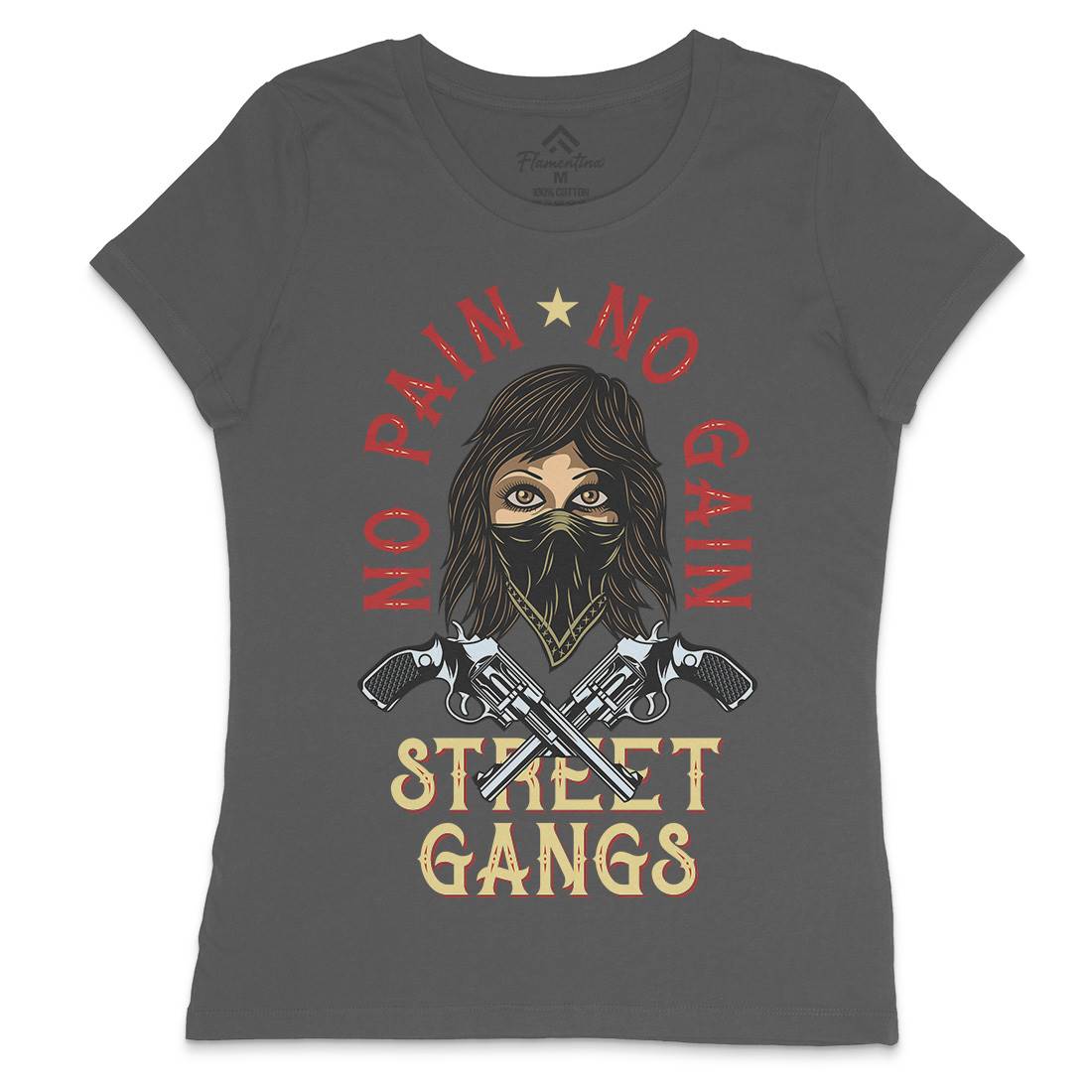 Street Gangs Womens Crew Neck T-Shirt Retro D986