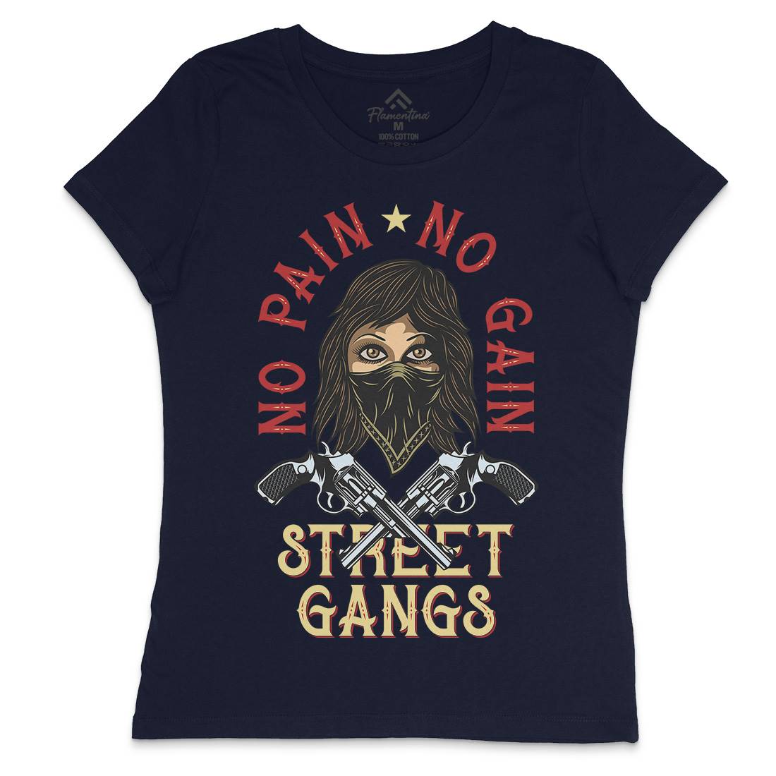 Street Gangs Womens Crew Neck T-Shirt Retro D986