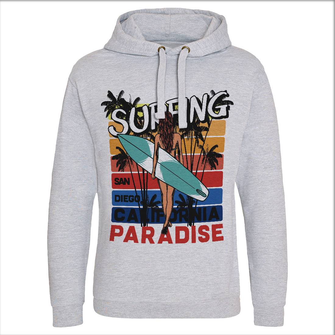 Surfing California Mens Hoodie Without Pocket Surf D988