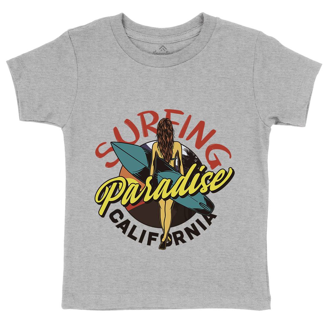 Surfing Paradise Kids Crew Neck T-Shirt Surf D989