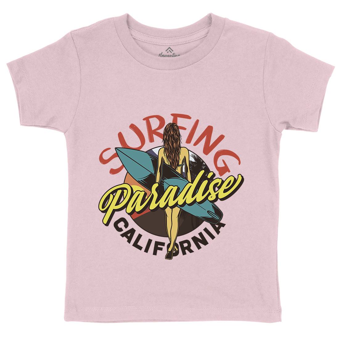 Surfing Paradise Kids Crew Neck T-Shirt Surf D989