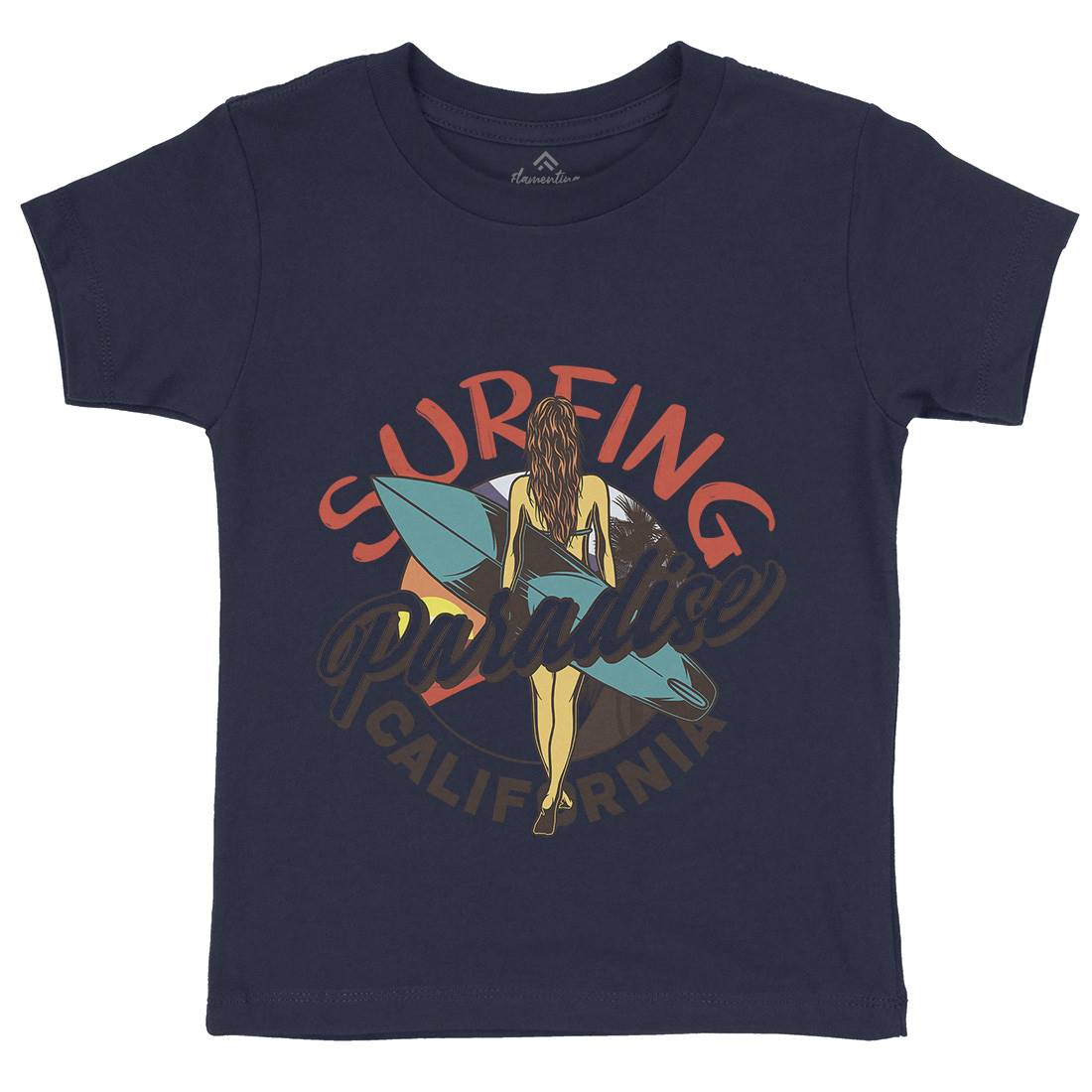 Surfing Paradise Kids Crew Neck T-Shirt Surf D989