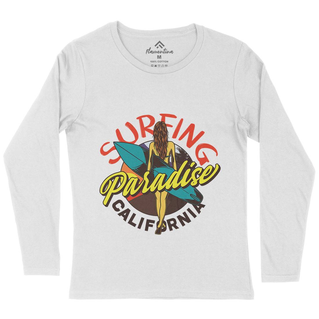 Surfing Paradise Womens Long Sleeve T-Shirt Surf D989