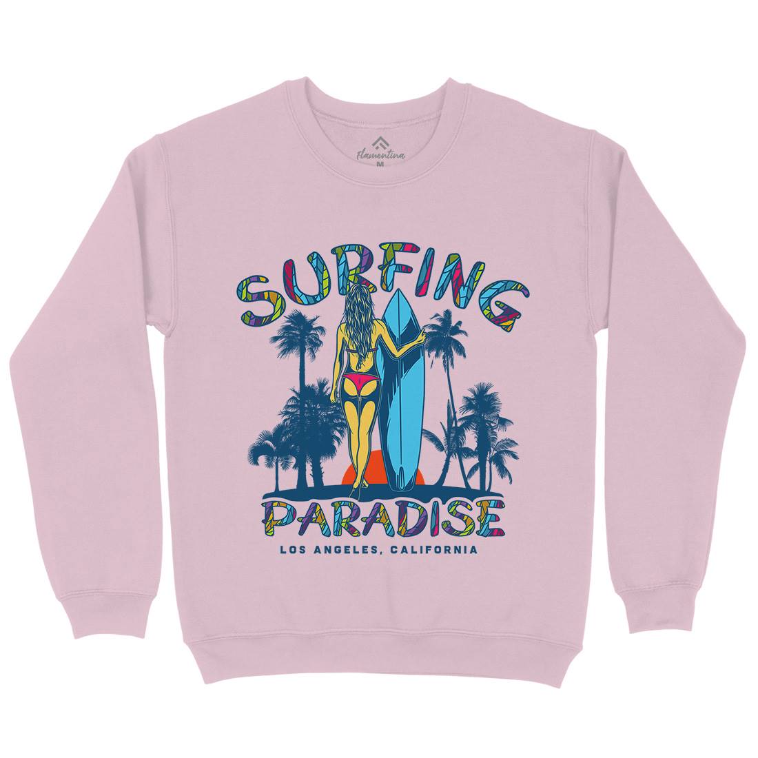 Surfing Paradise La Kids Crew Neck Sweatshirt Surf D990