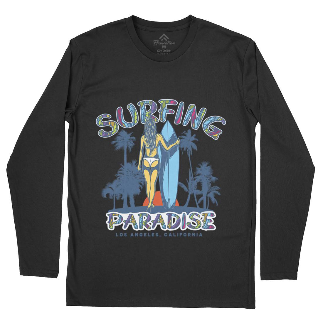 Surfing Paradise La Mens Long Sleeve T-Shirt Surf D990