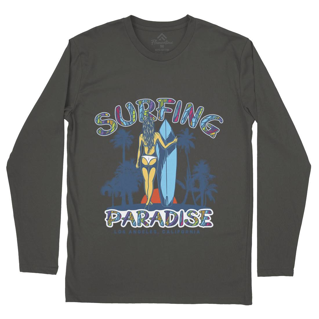 Surfing Paradise La Mens Long Sleeve T-Shirt Surf D990