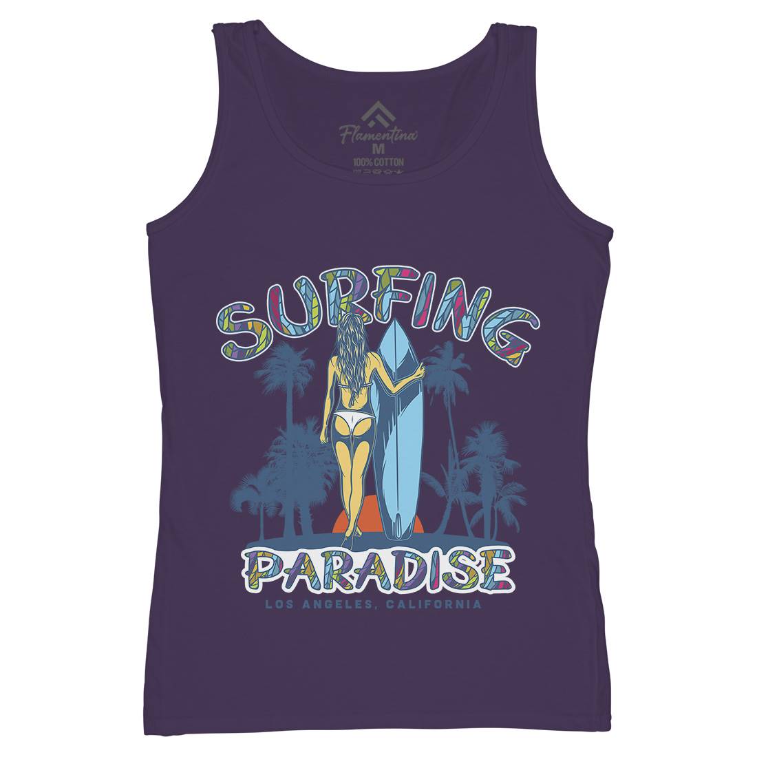 Surfing Paradise La Womens Organic Tank Top Vest Surf D990