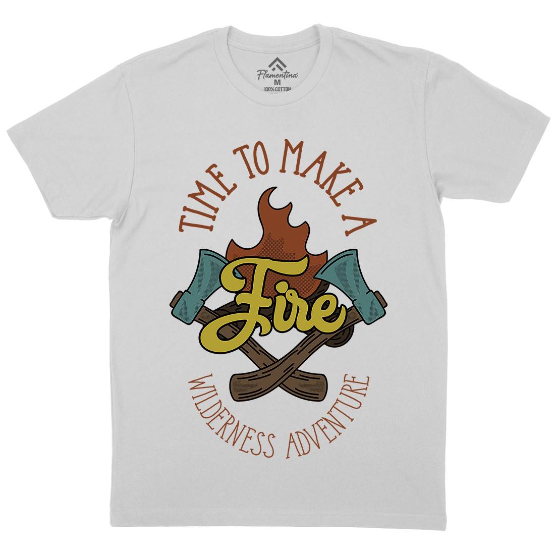 Time To Make Fire Mens Crew Neck T-Shirt Nature D992