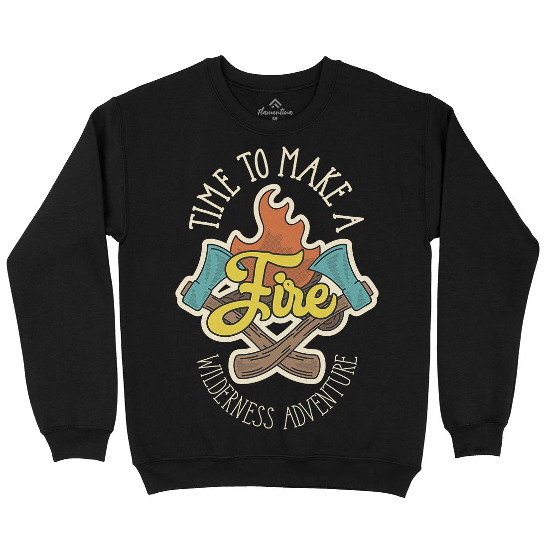 Time To Make Fire Kids Crew Neck Sweatshirt Nature D992