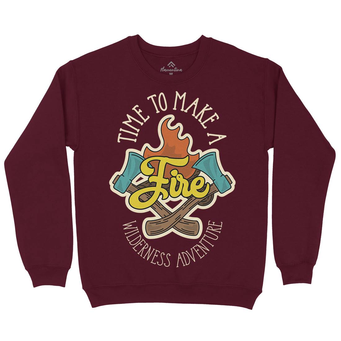Time To Make Fire Mens Crew Neck Sweatshirt Nature D992