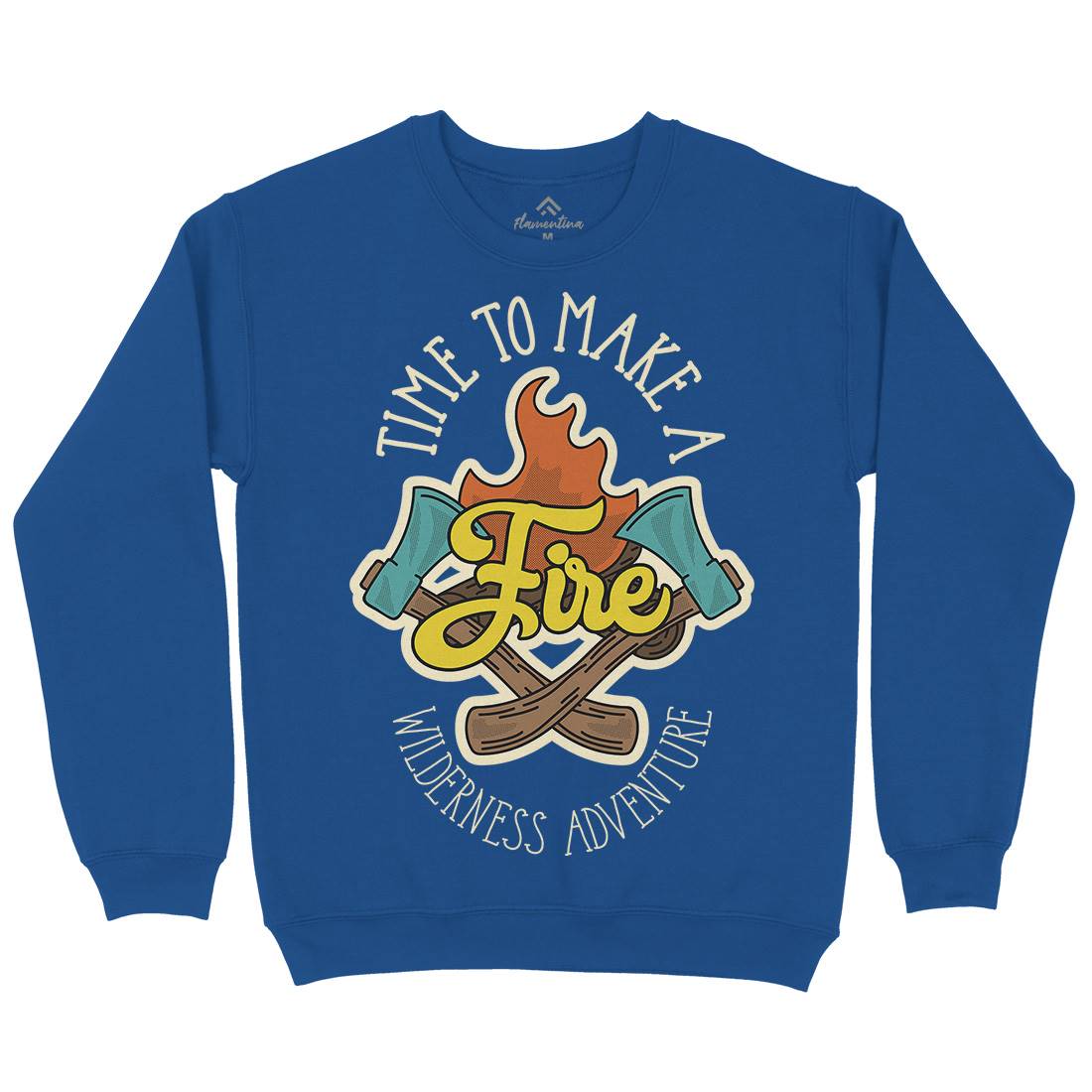 Time To Make Fire Kids Crew Neck Sweatshirt Nature D992