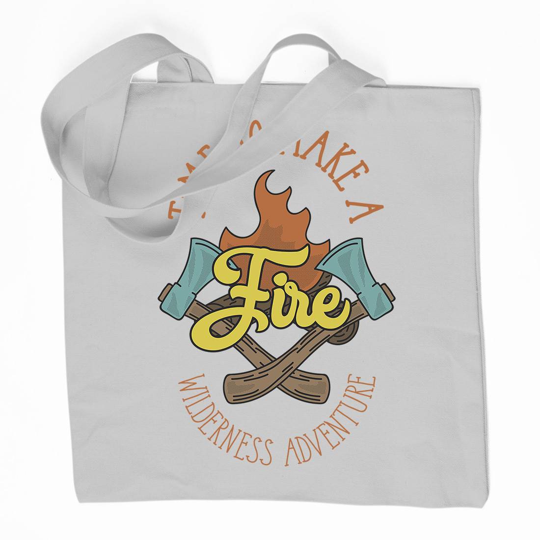 Time To Make Fire Organic Premium Cotton Tote Bag Nature D992