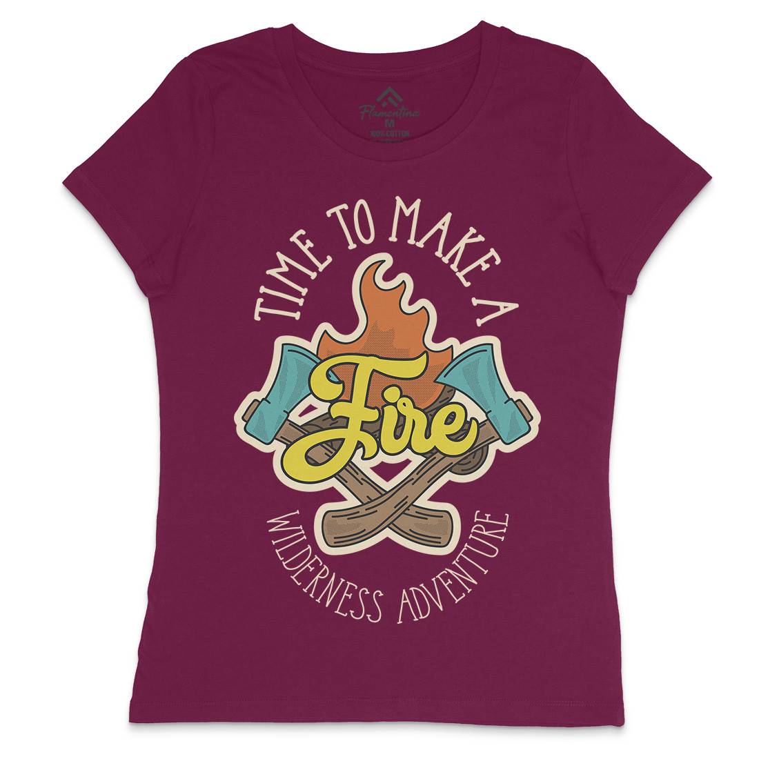 Time To Make Fire Womens Crew Neck T-Shirt Nature D992