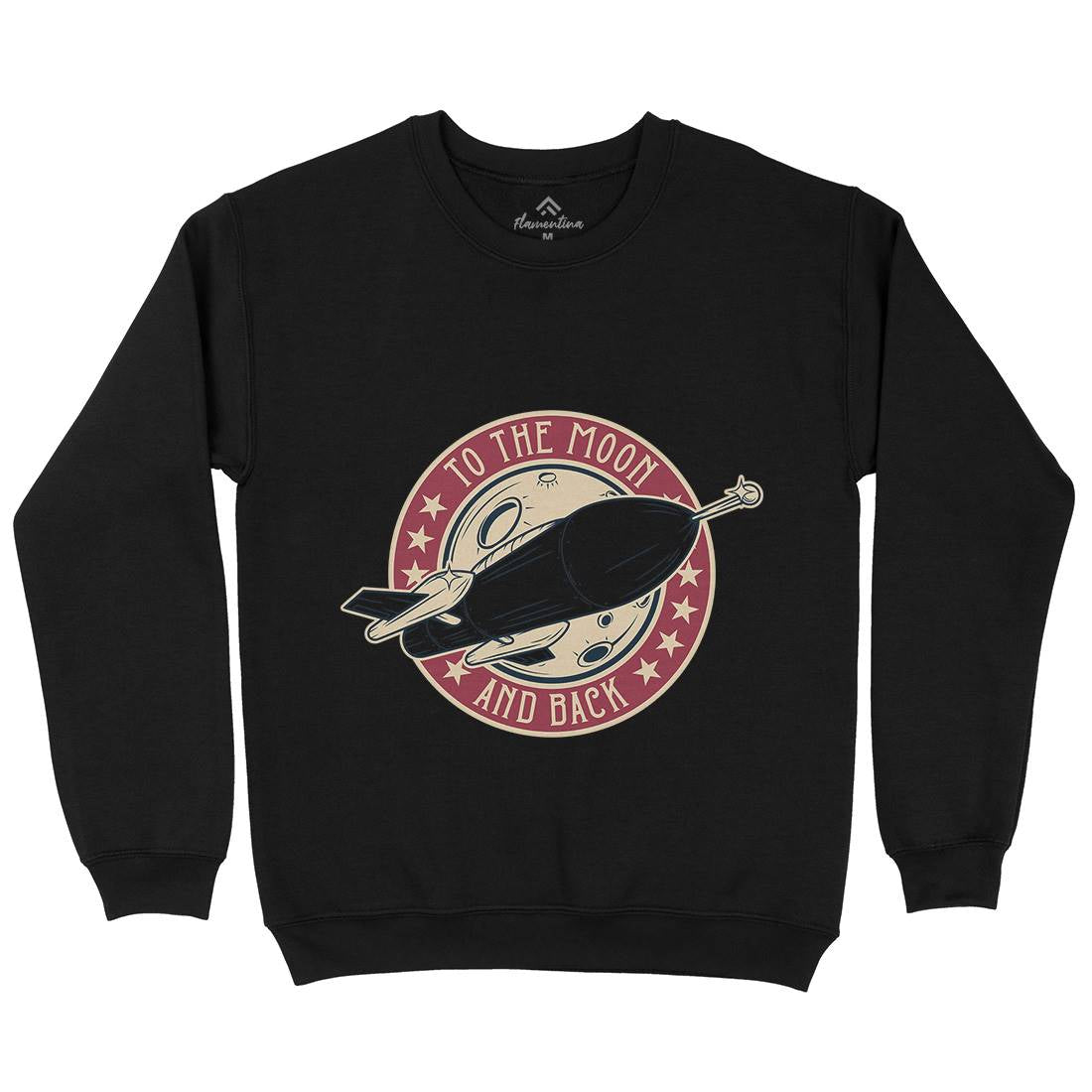 To The Moon Kids Crew Neck Sweatshirt Space D993