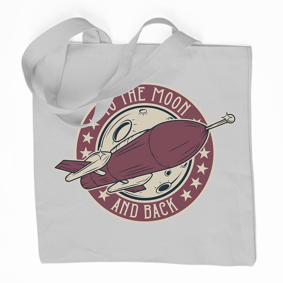To The Moon Organic Premium Cotton Tote Bag Space D993