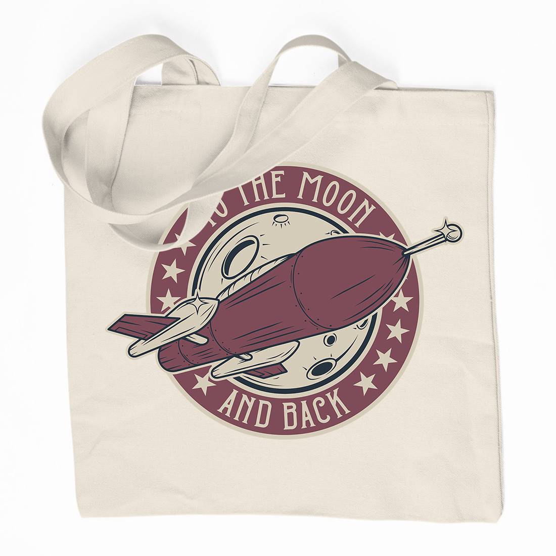 To The Moon Organic Premium Cotton Tote Bag Space D993