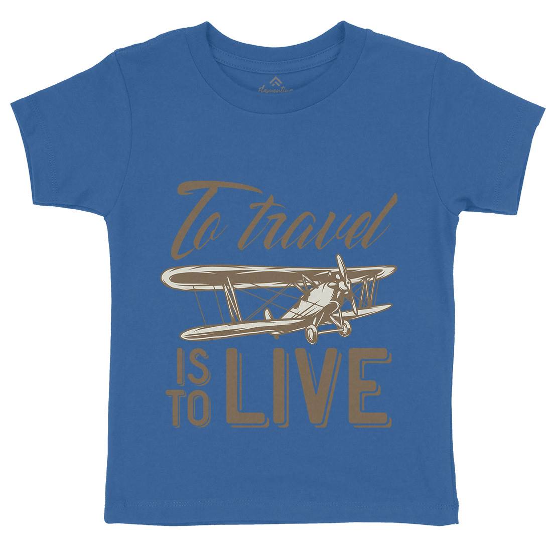 Travel Live Kids Organic Crew Neck T-Shirt Vehicles D994