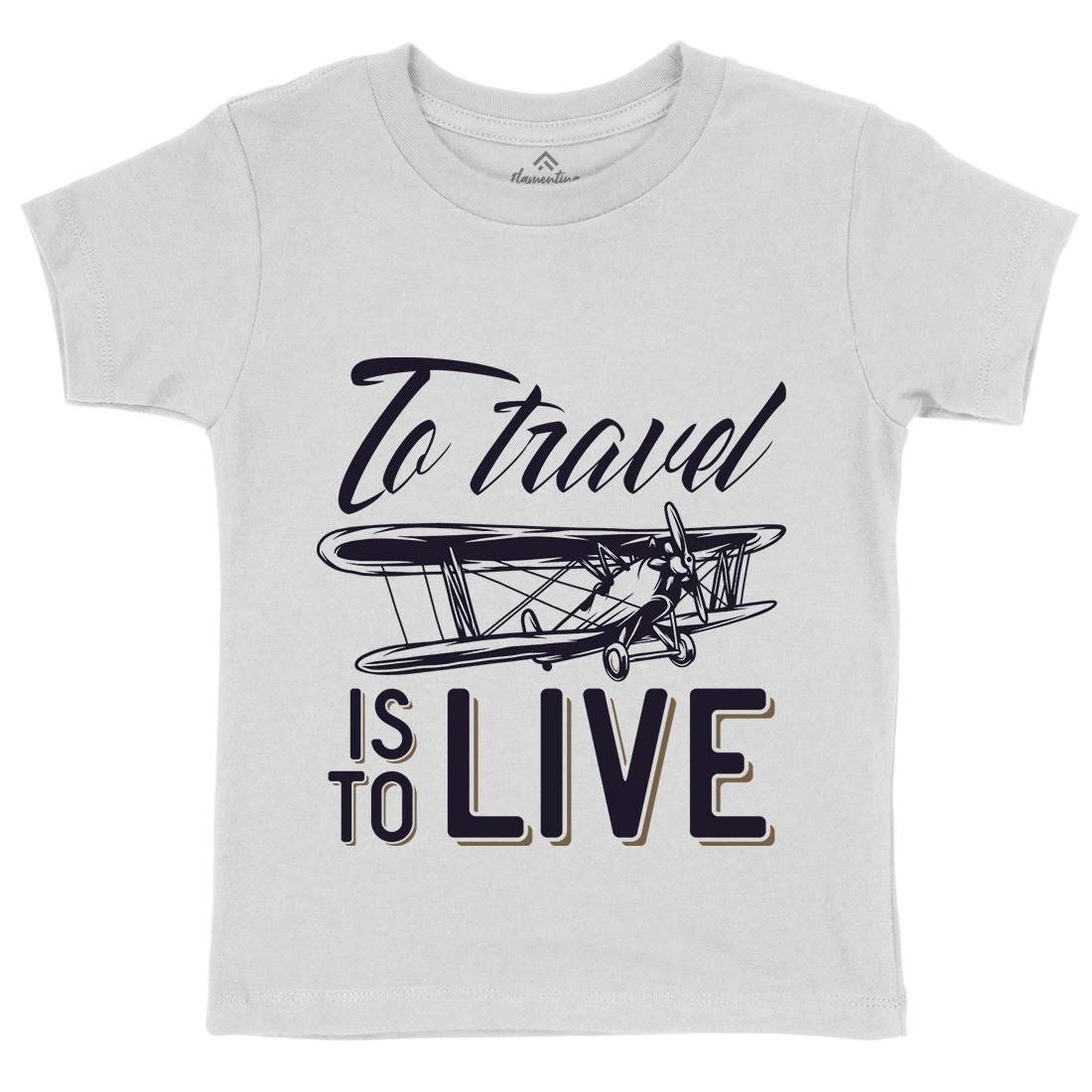 Travel Live Kids Crew Neck T-Shirt Vehicles D994