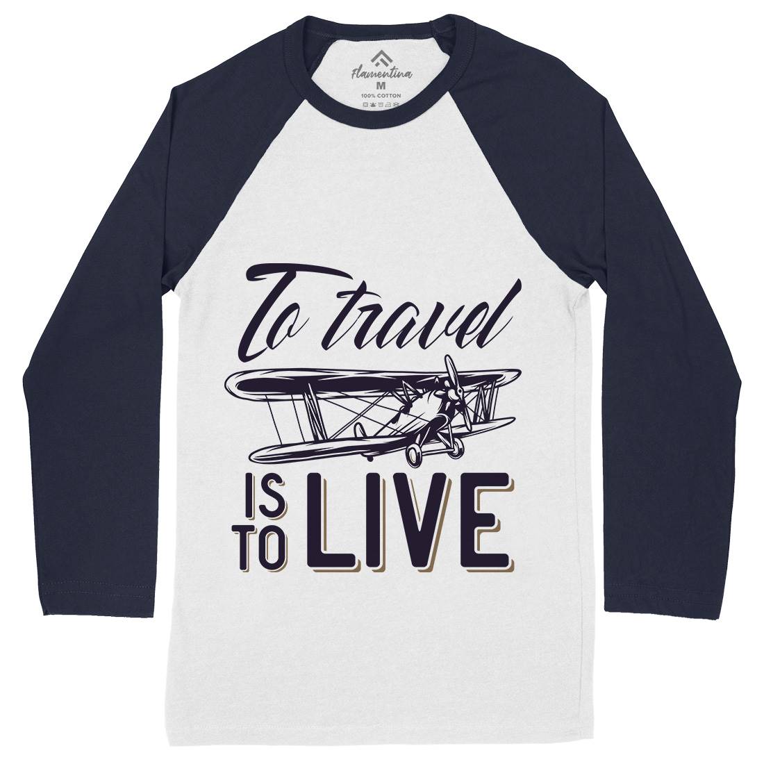 Travel Live Mens Long Sleeve Baseball T-Shirt Vehicles D994