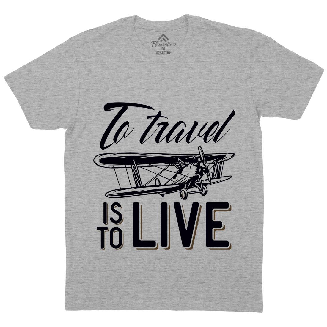 Travel Live Mens Crew Neck T-Shirt Vehicles D994