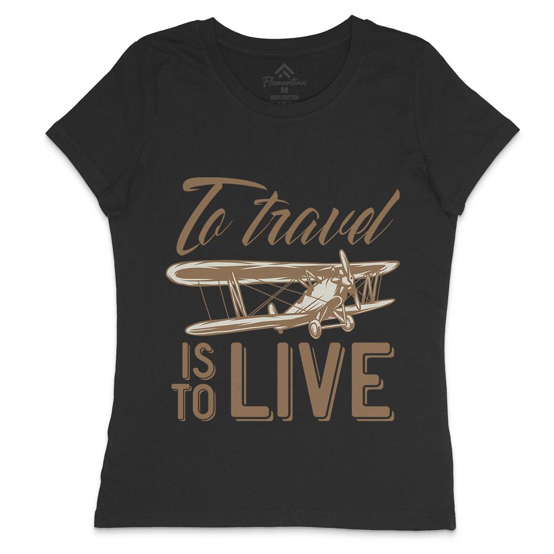 Travel Live Womens Crew Neck T-Shirt Vehicles D994