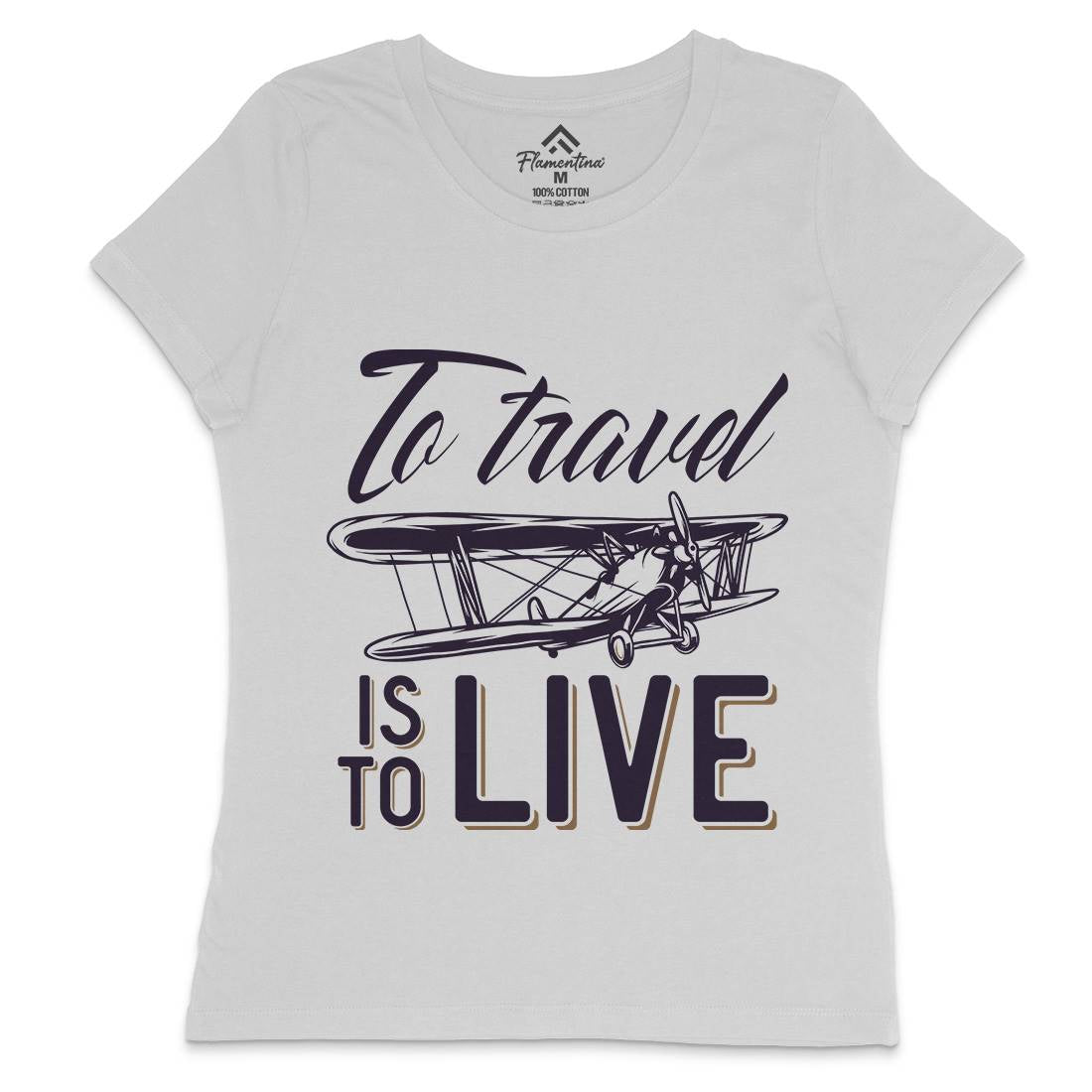 Travel Live Womens Crew Neck T-Shirt Vehicles D994