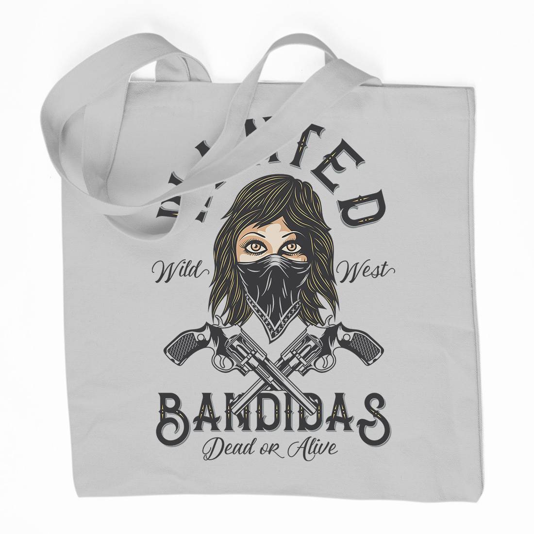 Wanted Bandidas Organic Premium Cotton Tote Bag Retro D995