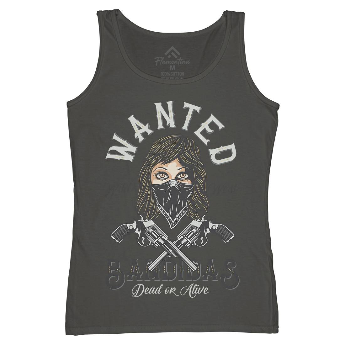 Wanted Bandidas Womens Organic Tank Top Vest Retro D995