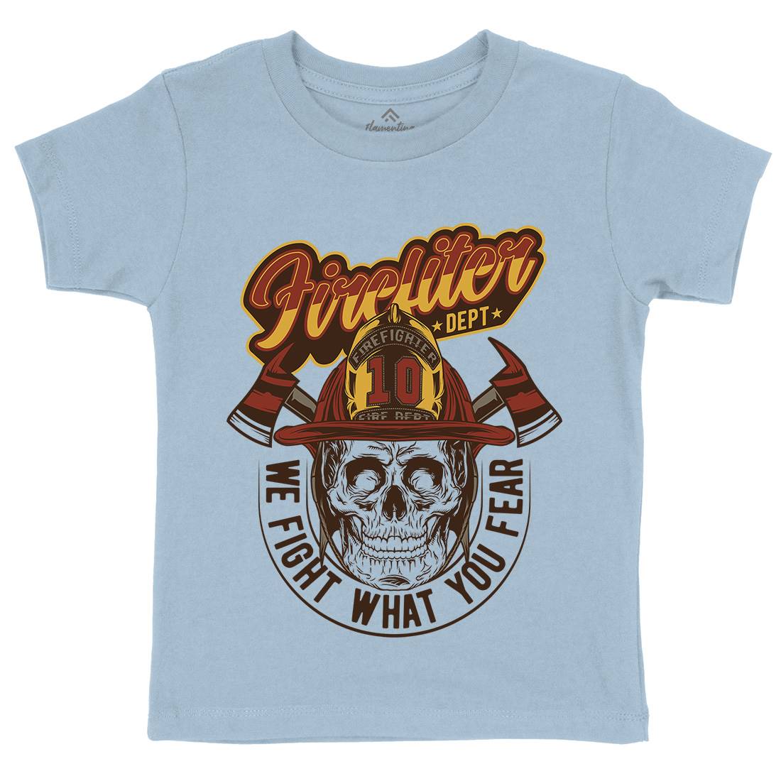 We Fight Kids Crew Neck T-Shirt Firefighters D996