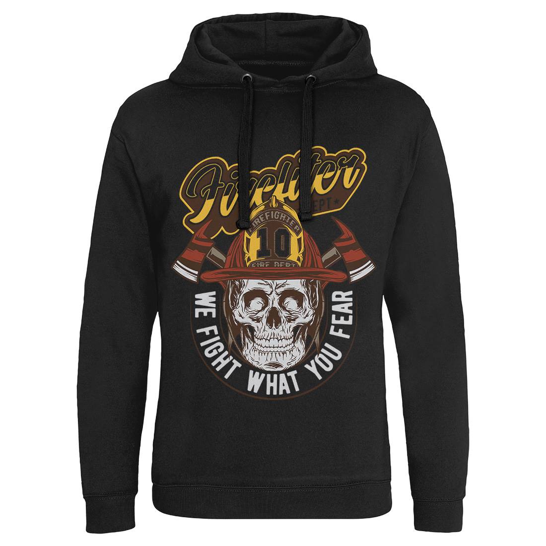 We Fight Mens Hoodie Without Pocket Firefighters D996