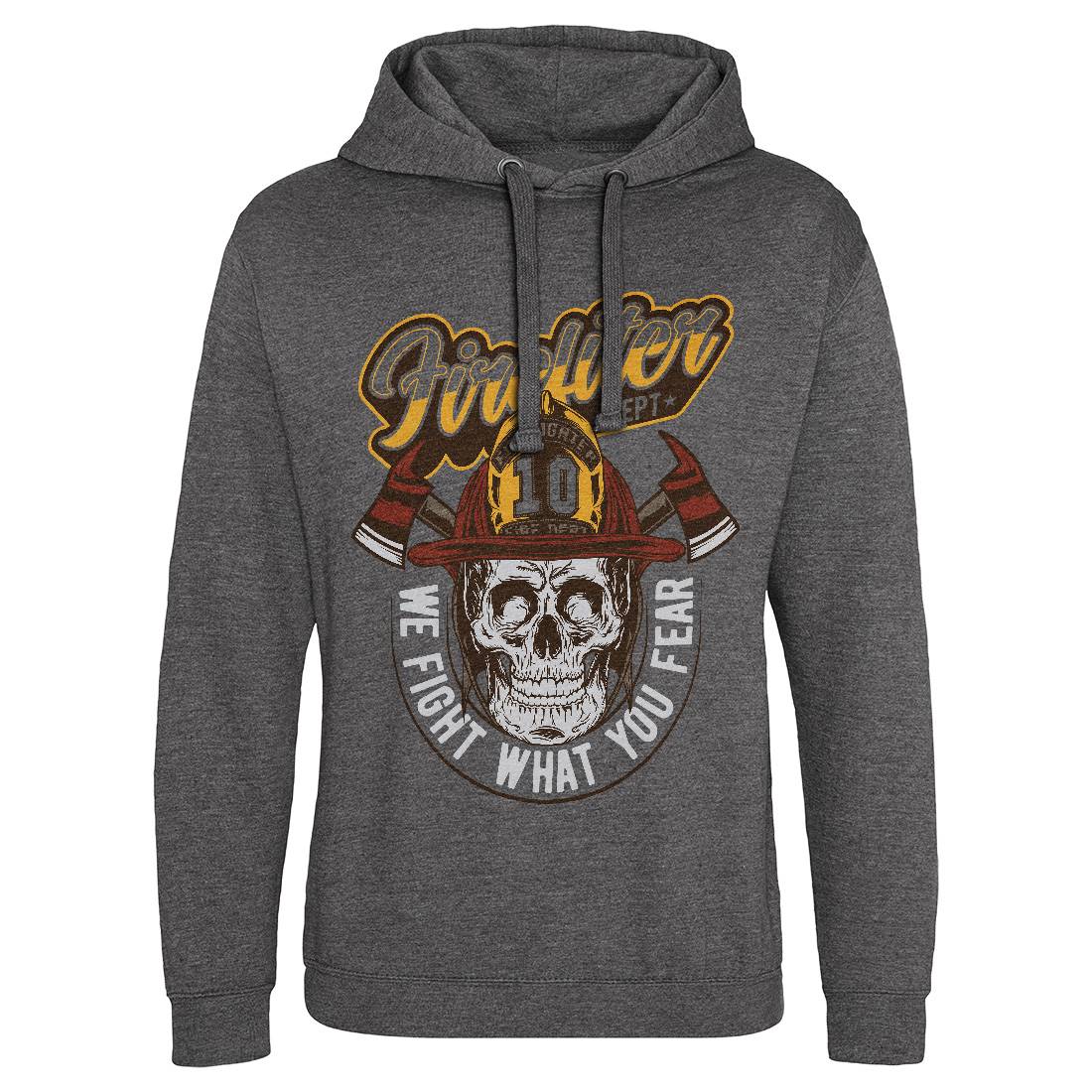 We Fight Mens Hoodie Without Pocket Firefighters D996