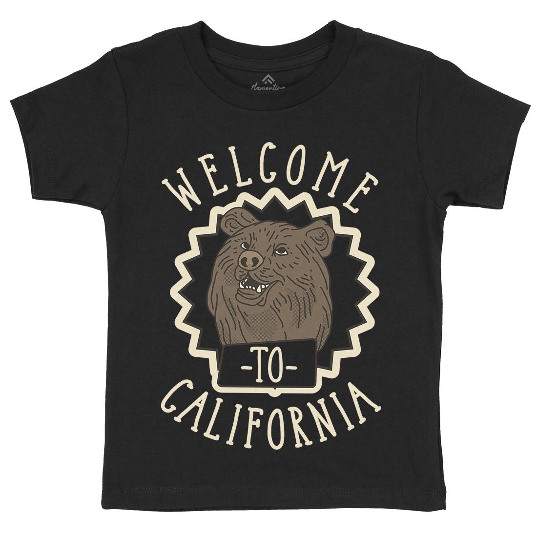 Welcome To California Kids Crew Neck T-Shirt Animals D997