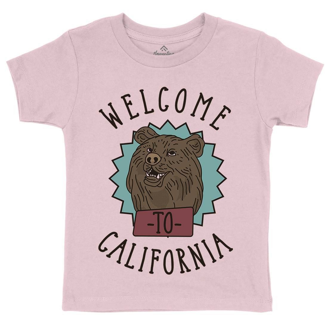 Welcome To California Kids Organic Crew Neck T-Shirt Animals D997