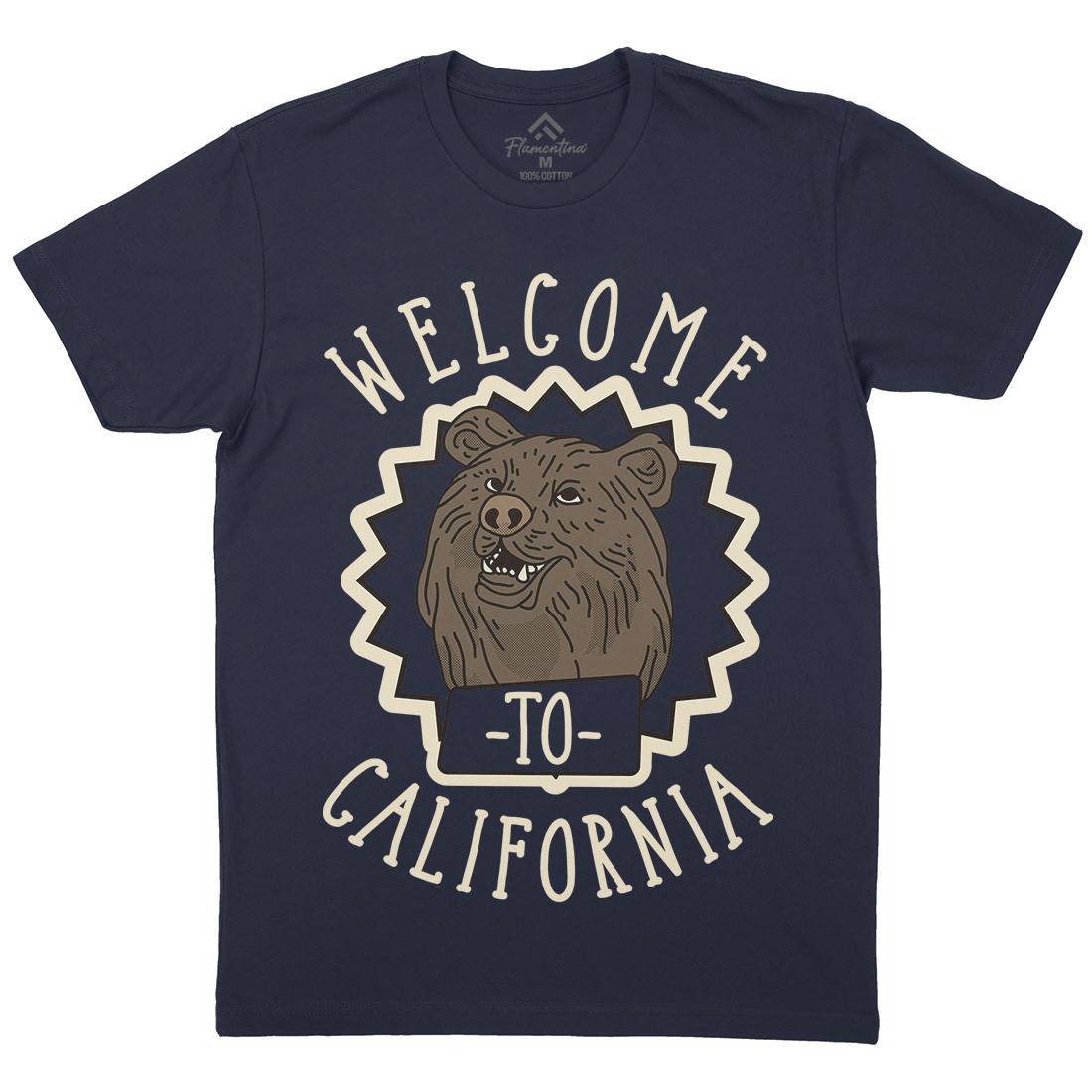 Welcome To California Mens Crew Neck T-Shirt Animals D997