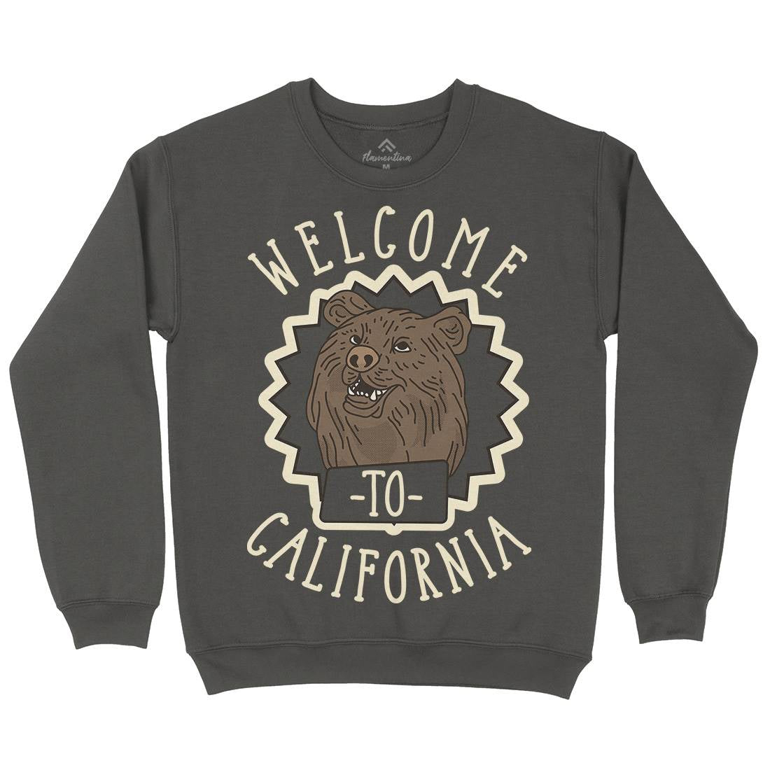 Welcome To California Mens Crew Neck Sweatshirt Animals D997