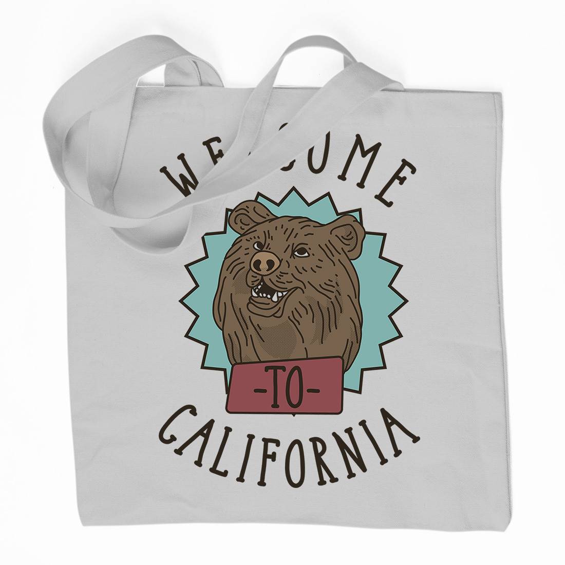 Welcome To California Organic Premium Cotton Tote Bag Animals D997