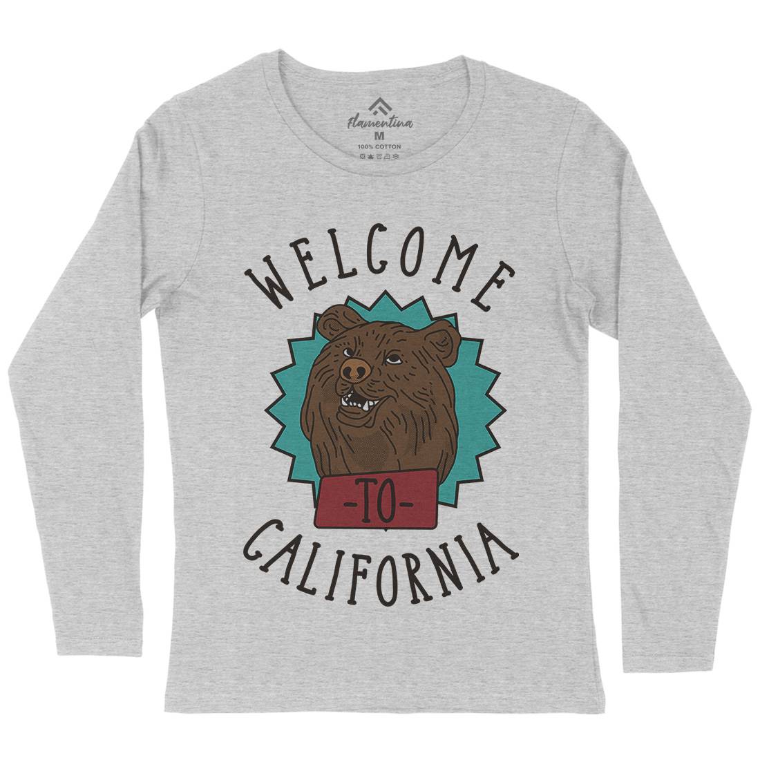 Welcome To California Womens Long Sleeve T-Shirt Animals D997