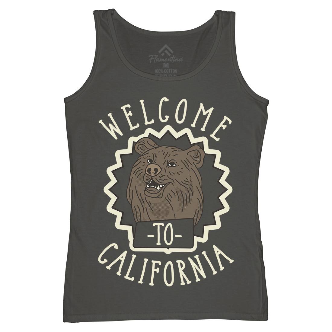 Welcome To California Womens Organic Tank Top Vest Animals D997