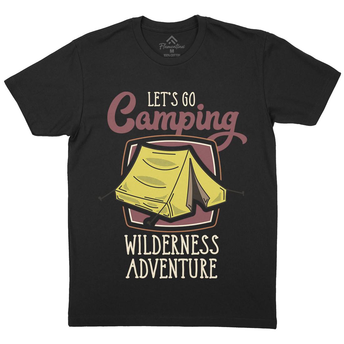 Wilderness Adventure Mens Organic Crew Neck T-Shirt Nature D998