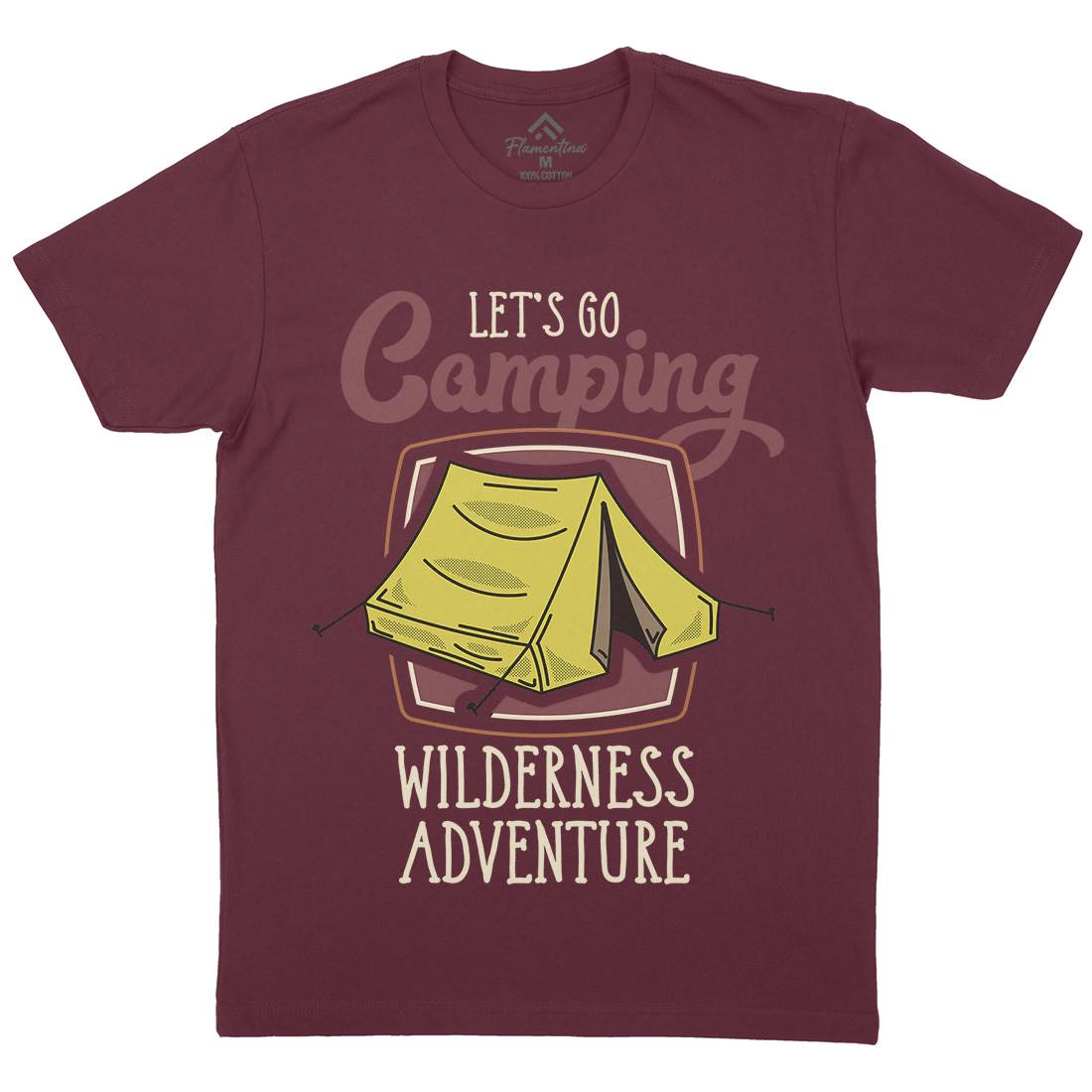 Wilderness Adventure Mens Organic Crew Neck T-Shirt Nature D998