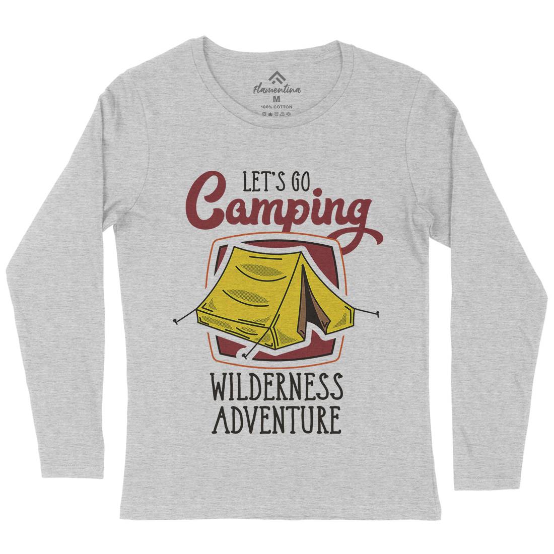 Wilderness Adventure Womens Long Sleeve T-Shirt Nature D998