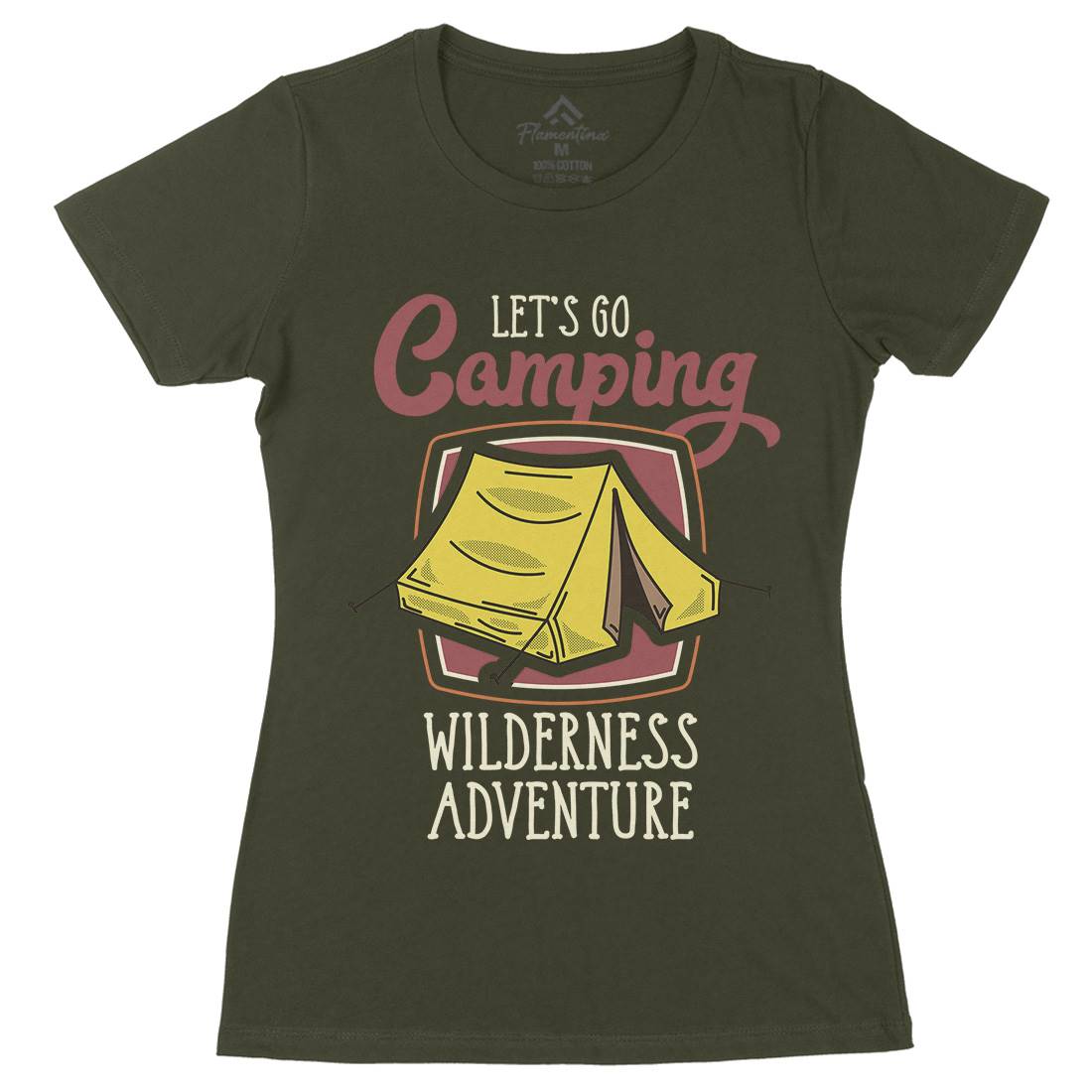 Wilderness Adventure Womens Organic Crew Neck T-Shirt Nature D998