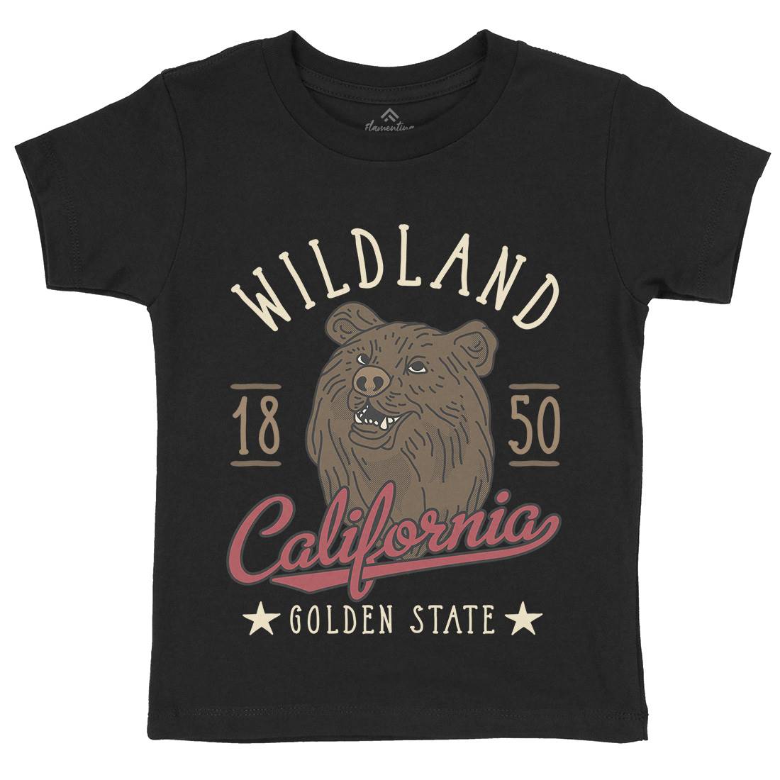 Wildland California Kids Organic Crew Neck T-Shirt Animals D999