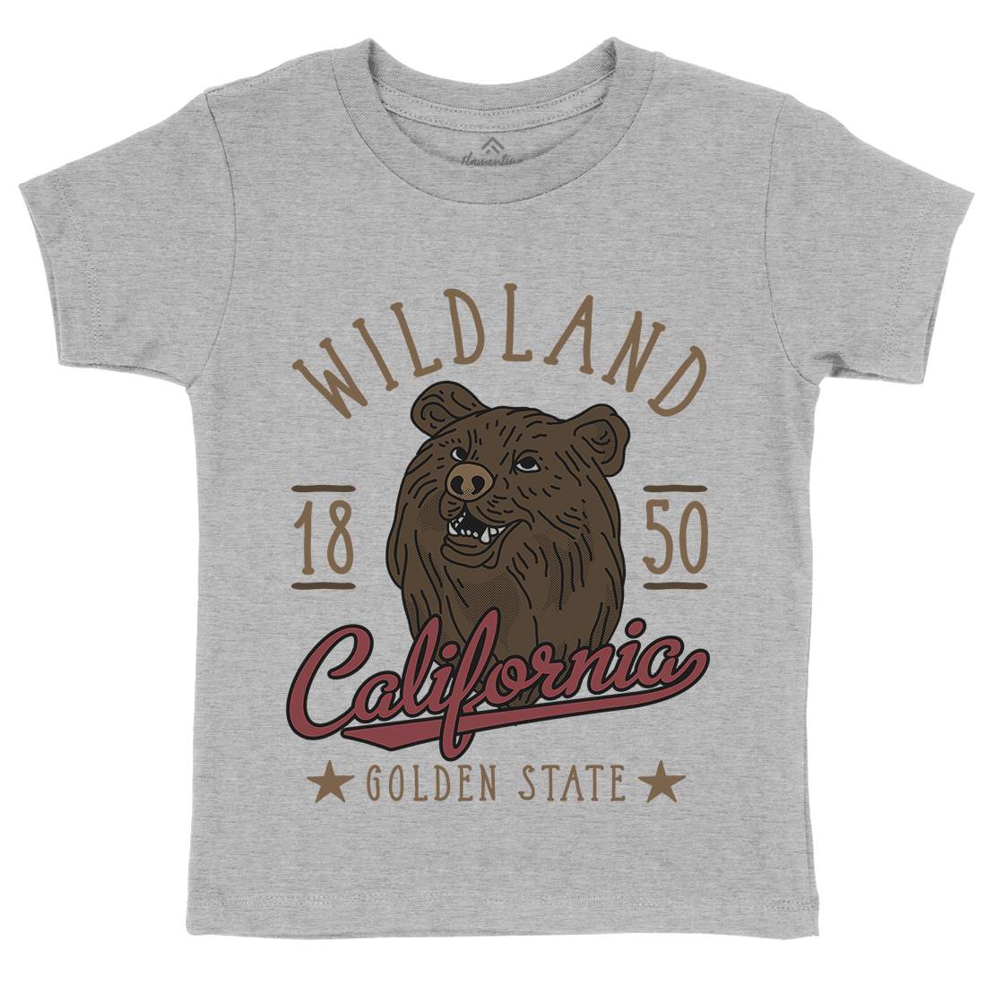 Wildland California Kids Crew Neck T-Shirt Animals D999